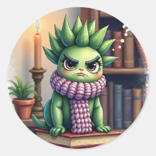 Griezige Vetplant Ouder BookTok Donkere Academie Ronde Sticker
