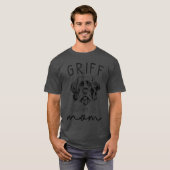 Griff mama draadharige pointing Griffon hond moede T-shirt (Voorkant volledig)