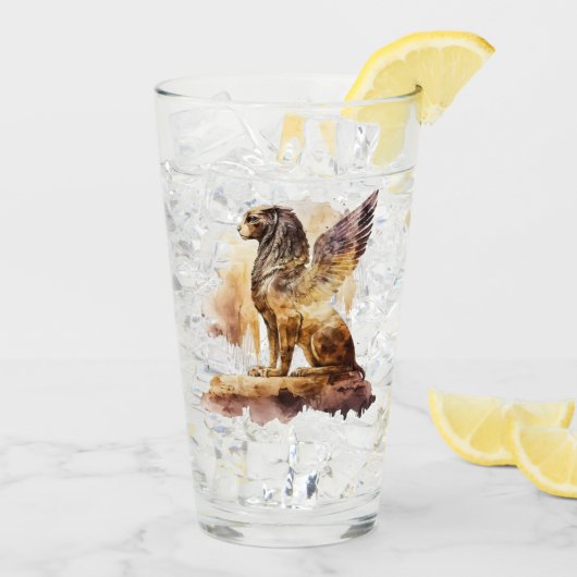 Griffen Griffin Fantasy Mythisch Wezen Glas (Achterkant ijs)