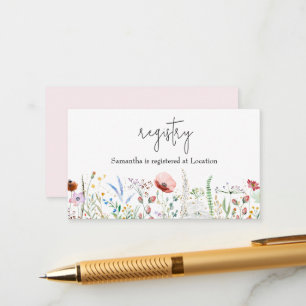 Griffie Baby shower Wildflower Girl Informatiekaartje