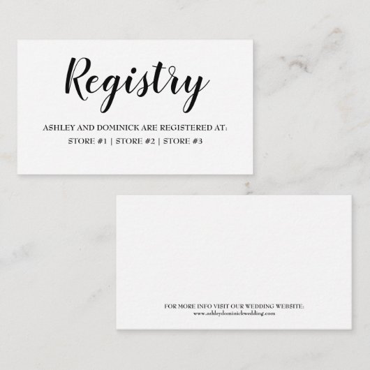 Griffie Elegant Rustic Wedding Informatiekaartje (Voorkant / Achterkant)