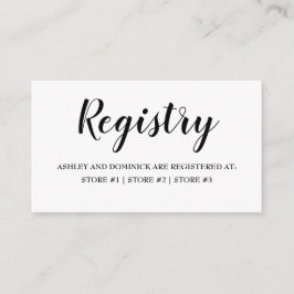 Griffie Elegant Rustic Wedding Informatiekaartje