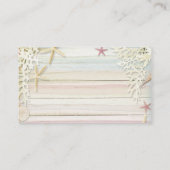 Griffie Tropical Beach Seashell Baby shower Informatiekaartje (Achterkant)