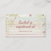 Griffie Tropical Beach Seashell Baby shower Informatiekaartje (Voorkant)