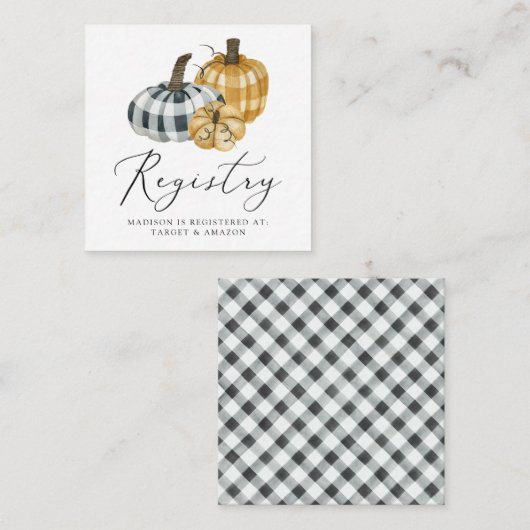 Griffie van het Baby shower Plays Informatiekaartje (Voorkant / Achterkant)