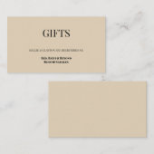 Griffie van Paarse en goudbloemen Informatiekaartje (Voorkant / Achterkant)