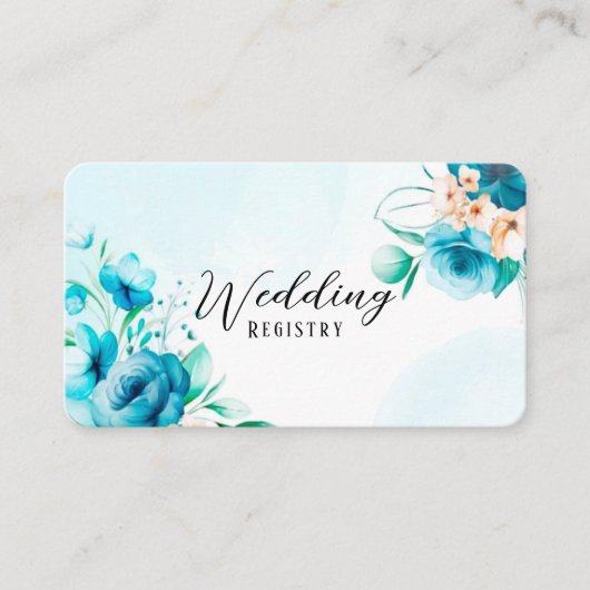 Griffie voor het blauwgroen en perzikenhuwelijk va visitekaartje (Voorkant)