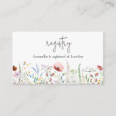 Griffie Wildbloem Baby shower Informatiekaartje (Voorkant)