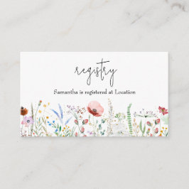 Griffie Wildbloem Baby shower Informatiekaartje