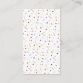 Griffie Wildbloem Baby shower Informatiekaartje (Achterkant)