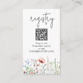 Griffie Wildbloem Baby shower Informatiekaartje (Voorkant)