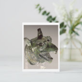 Griffiekkop, fragment van een bevestigingselement  briefkaart (Staand voorkant)