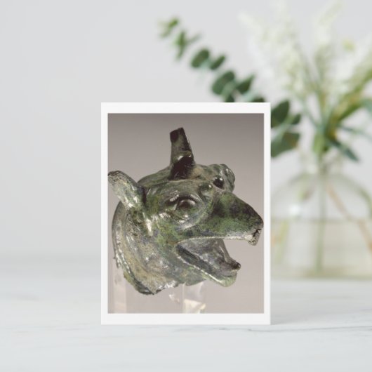 Griffiekkop, fragment van een bevestigingselement briefkaart (Staand voorkant)