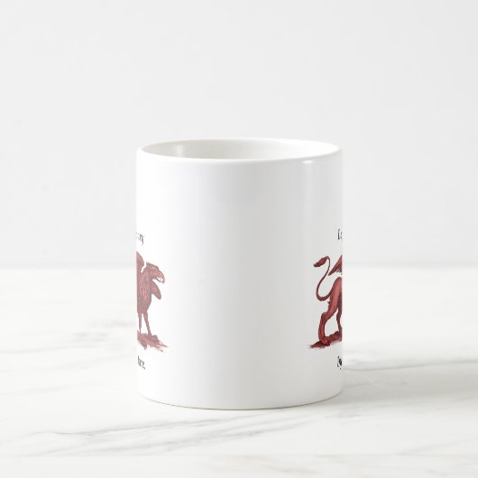  griffier illustratie, legendarisch naar natuur koffiemok (Center)