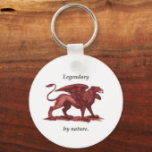 griffier illustratie, legendarisch naar natuur sleutelhanger (Voorkant)