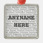 griffier kerst metalen ornament (Voorkant)