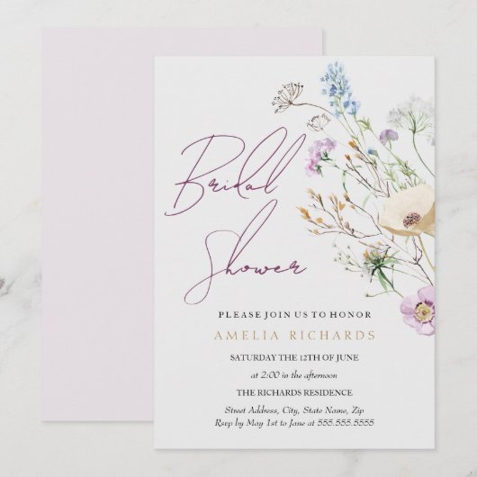 griffig Vrijgezellenfeest van wilde bloem Kaart (Voorkant / Achterkant)