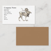 Griffin 15e eeuw middeleeuwse graving visitekaartje (Voorkant / Achterkant)