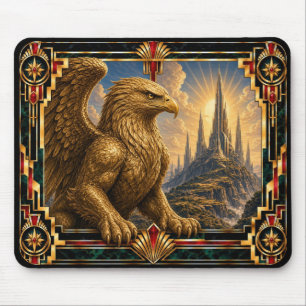 Griffin, Art Deco Mythisch Muismat