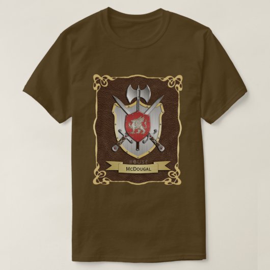 Griffin Battle Crest Brown T-shirt (Design voorkant)