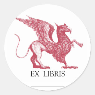Griffin Bookplate Ronde Sticker