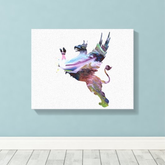 Griffin Canvas Afdruk (Insitu (Houten vloer))