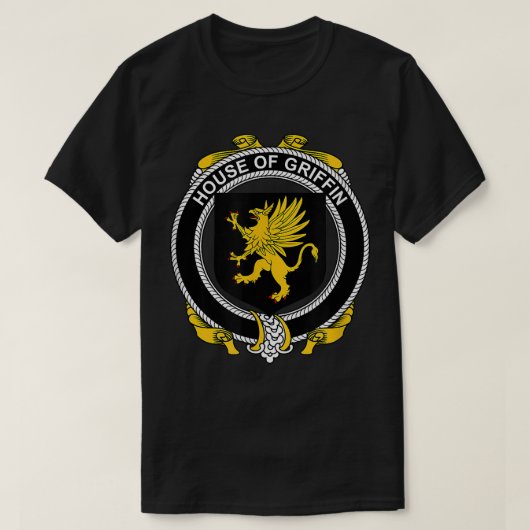 Griffin Coat of Arms Family Crest T-shirt (Design voorkant)