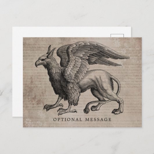Griffin Creature Briefkaart (Voorkant / Achterkant)