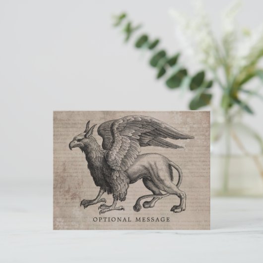 Griffin Creature  Briefkaart (Staand voorkant)