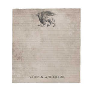 Griffin Creature  met naam Notitieblok