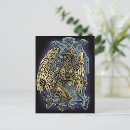 Griffin Crest Briefkaart (Staand voorkant)