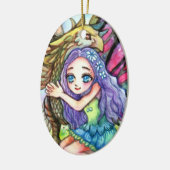 Griffin en Fairy Keramisch Ornament (Links)