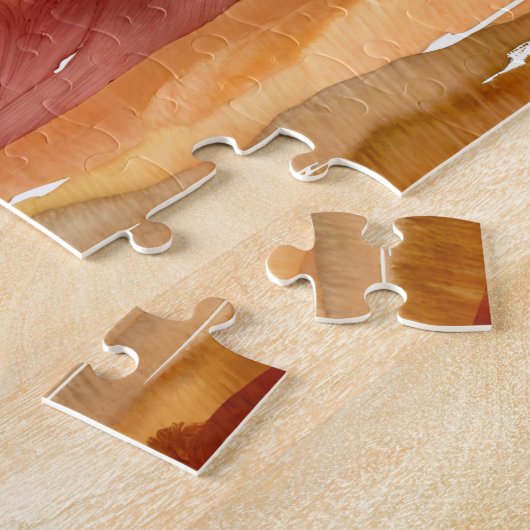 Griffin en Mountain Waterverf Art Legpuzzel (Zijkant)