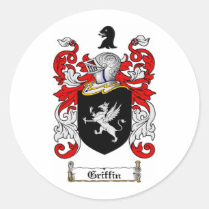 GRIFFIN FAMILIE CREST - GRIFFIN WAPEN RONDE STICKER
