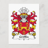 Griffin Family Crest Briefkaart (Voorkant)