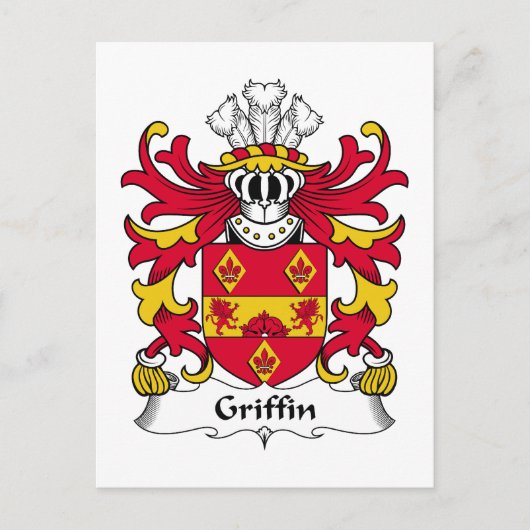 Griffin Family Crest Briefkaart (Voorkant)