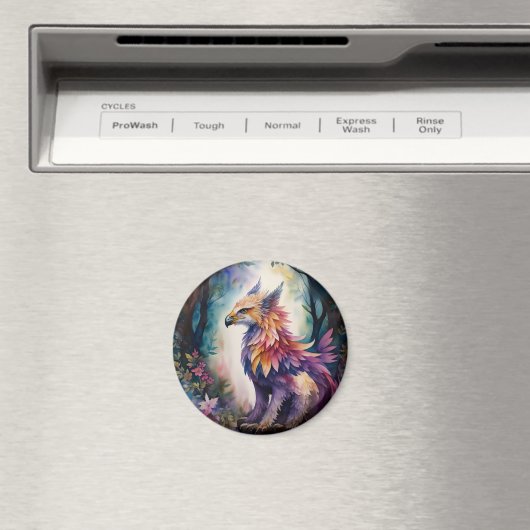Griffin Fantasy Creature Waterverf Magneet (Insitu (Vaatwasser))