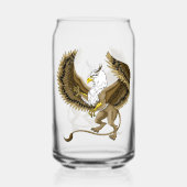 Griffin Fantasy Griffin Mythologie Blikvorm Glas (Achterkant)