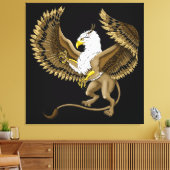 Griffin Fantasy Griffin Mythologie Canvas Afdruk (Insitu (Woonkamer))