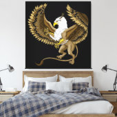 Griffin Fantasy Griffin Mythologie Canvas Afdruk (Insitu (Slaapkamer))