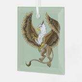 Griffin Fantasy Griffin Mythologie Glas Ornament (Voorkant links)