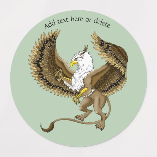 Griffin Fantasy Griffin Mythologie Labels (Design 1)