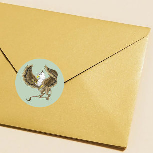 Griffin Fantasy Griffin Mythologie Ronde Sticker