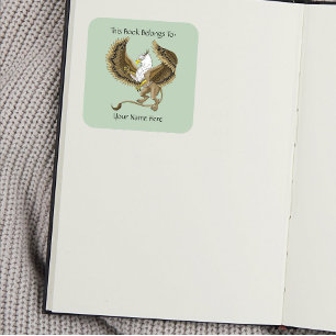 Griffin Fantasy Griffin Mythologie Vierkante Sticker