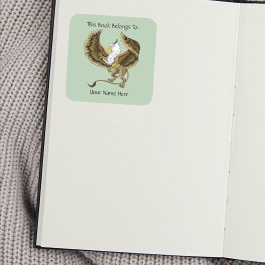 Griffin Fantasy Griffin Mythologie Vierkante Sticker