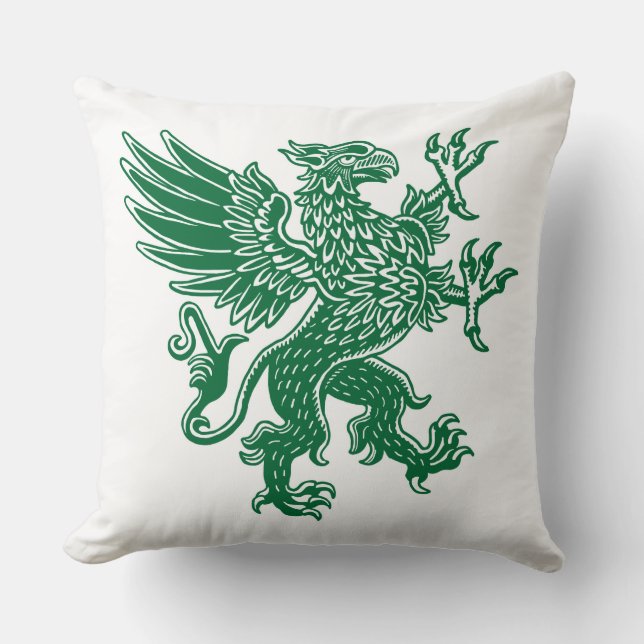 Griffin - Forest Green Kussen (Voorkant)