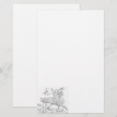 Griffin/Griffin Gothic Stationery Briefpapier (Voorkant / Achterkant)