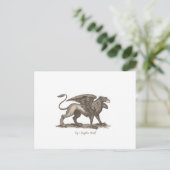  griffin ( gryphus greiff ) illustratie . briefkaart (Staand voorkant)