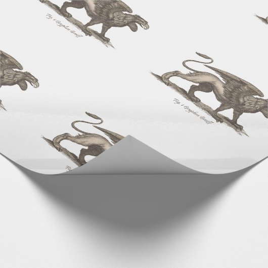  griffin ( gryphus greiff ) illustratie . cadeaupapier (Hoek)