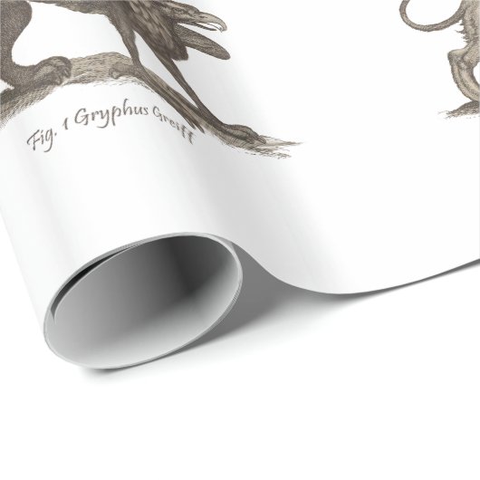  griffin ( gryphus greiff ) illustratie . cadeaupapier (Rol Hoek)